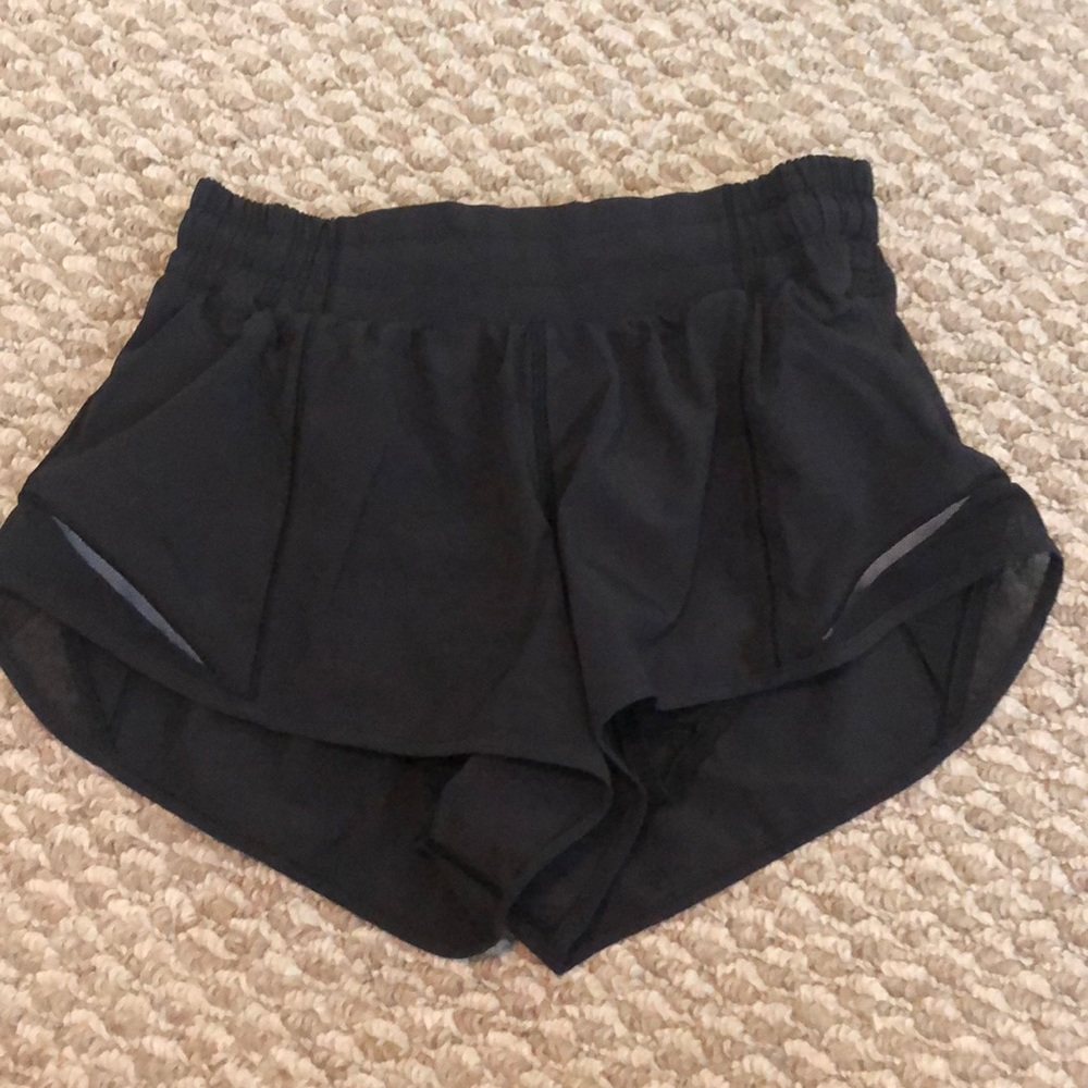 Black Lululemon Hotty Hot Shorts